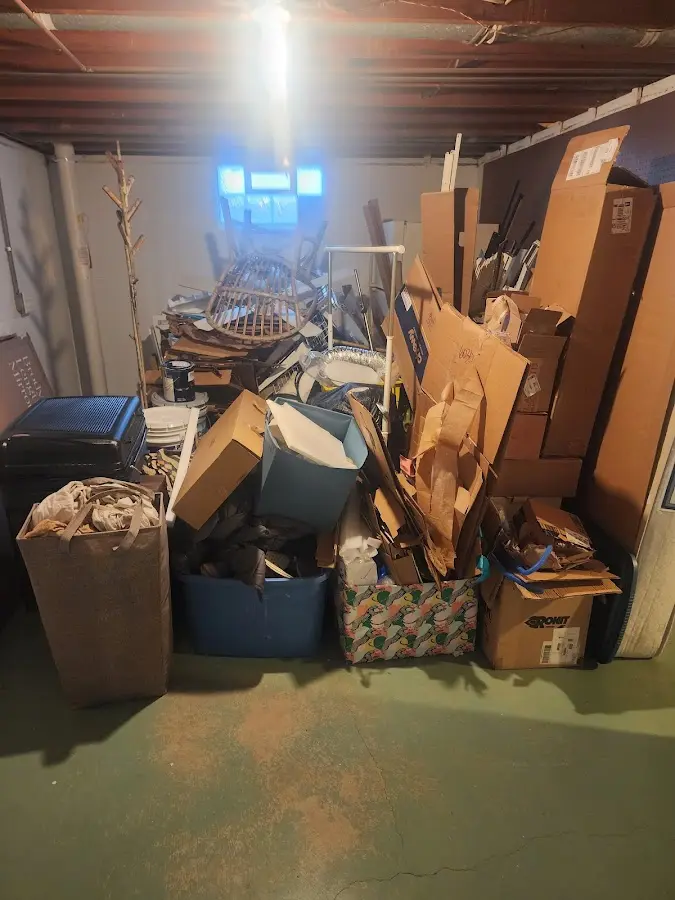 Roll-off dumpster container at job site for 2 Yard Dumpster Rental in Potsdam